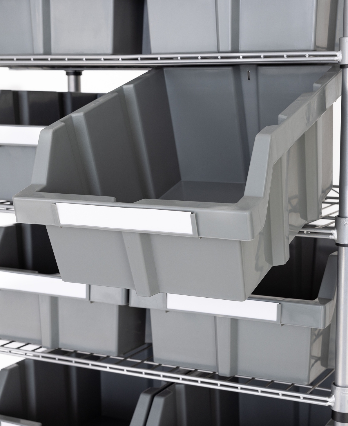 Seville Classics 7-tier Nsf 12 Bin Rack System, Nsf Certified In Gray
