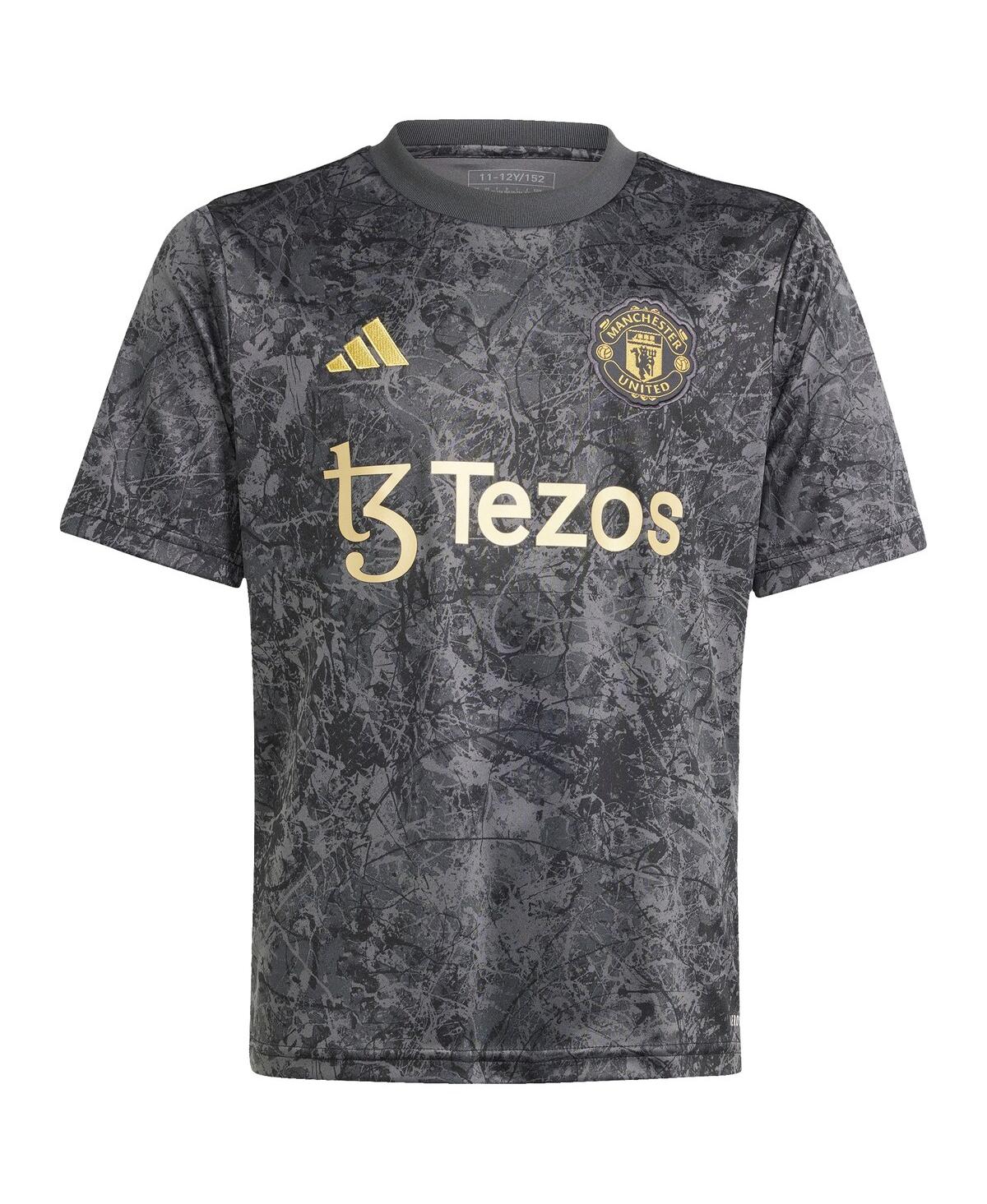Big Boys adidasManchester United x Stone Roses 2023/24 Pre-Match Top - Black