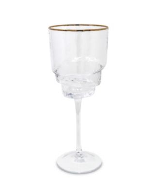 Shaped Bottom Rim Wine Glasses, Set of 6