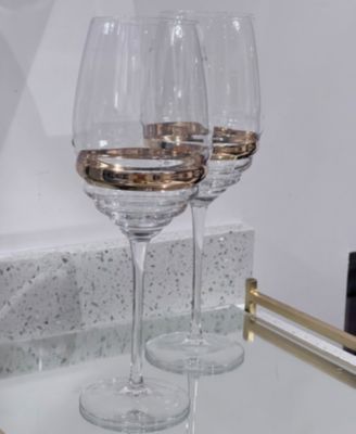 Stripe Wine Glasses, Set of 6