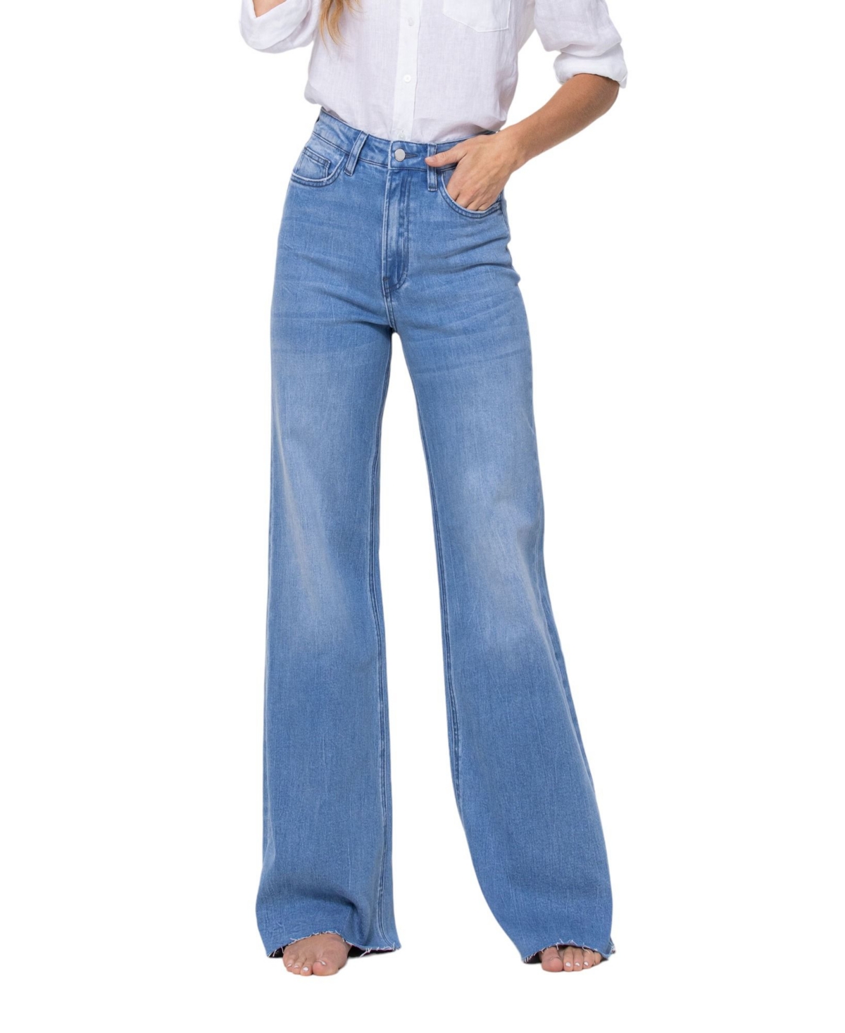 Women's Super High Rise Wide Leg Jeans - Work song blue