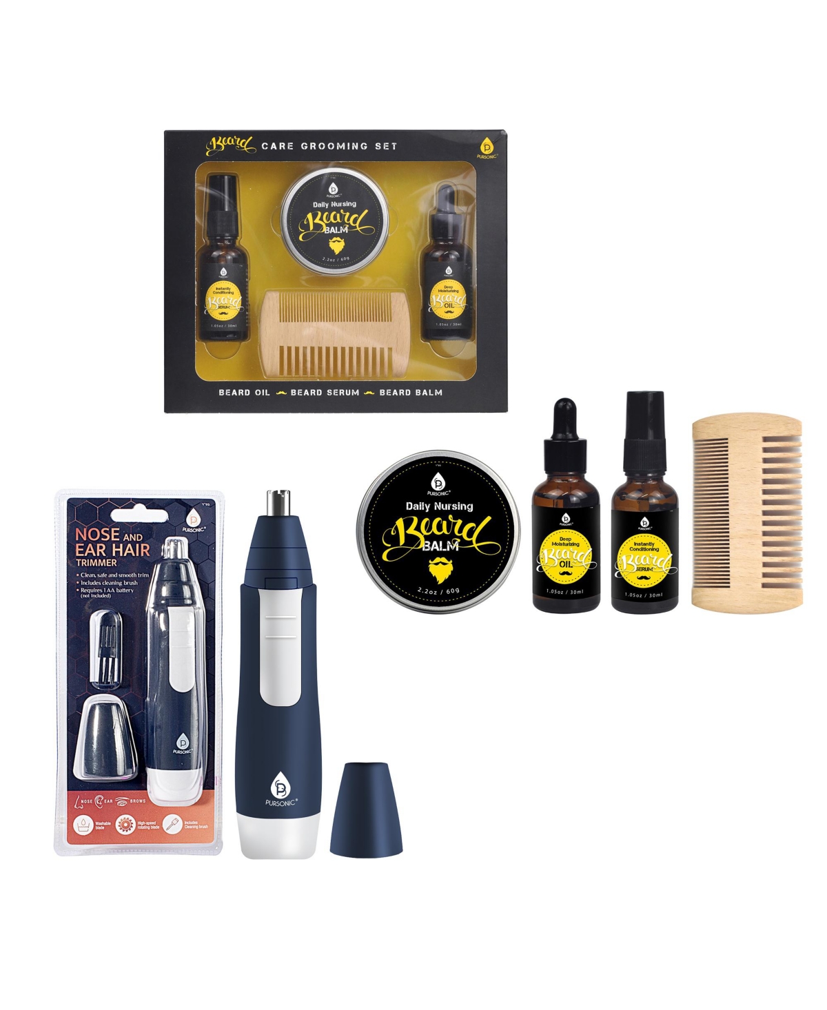 Ultimate Beard Care Kit: Grooming Essentials for a Perfect Beard. - Multicolor