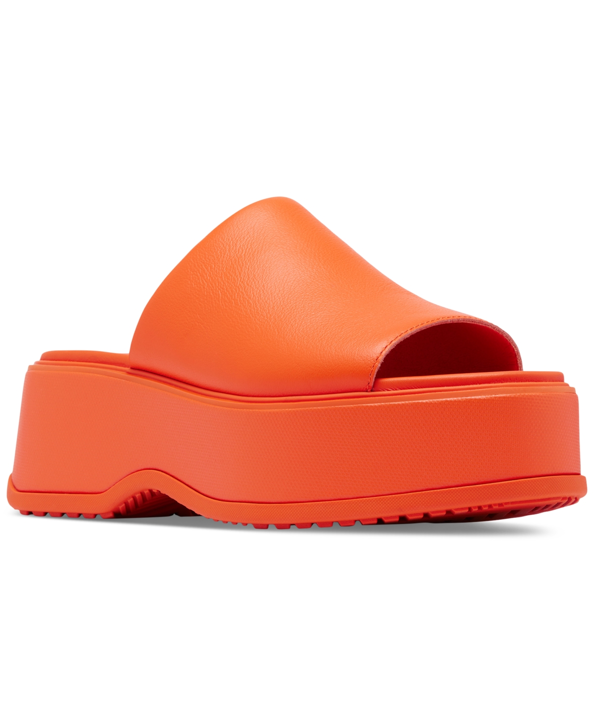 Shop Sorel Women's Dayspring Platform Slide Sandals In Optimized Orange,optimized Orange