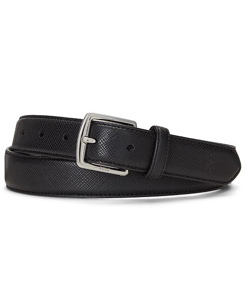 alfani Polo Ralph Lauren Men's Saffiano Leather Belt Men's Fashion & Accessories