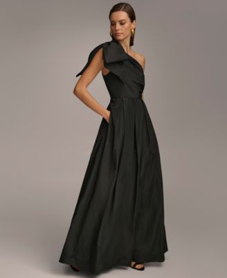 Donna Karan New York Donna Karan Women's One-Shoulder Bow Gown - Macy's