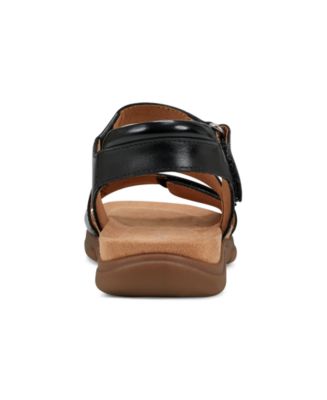 Mavey Strappy Leather Open Toe Flat Sandals