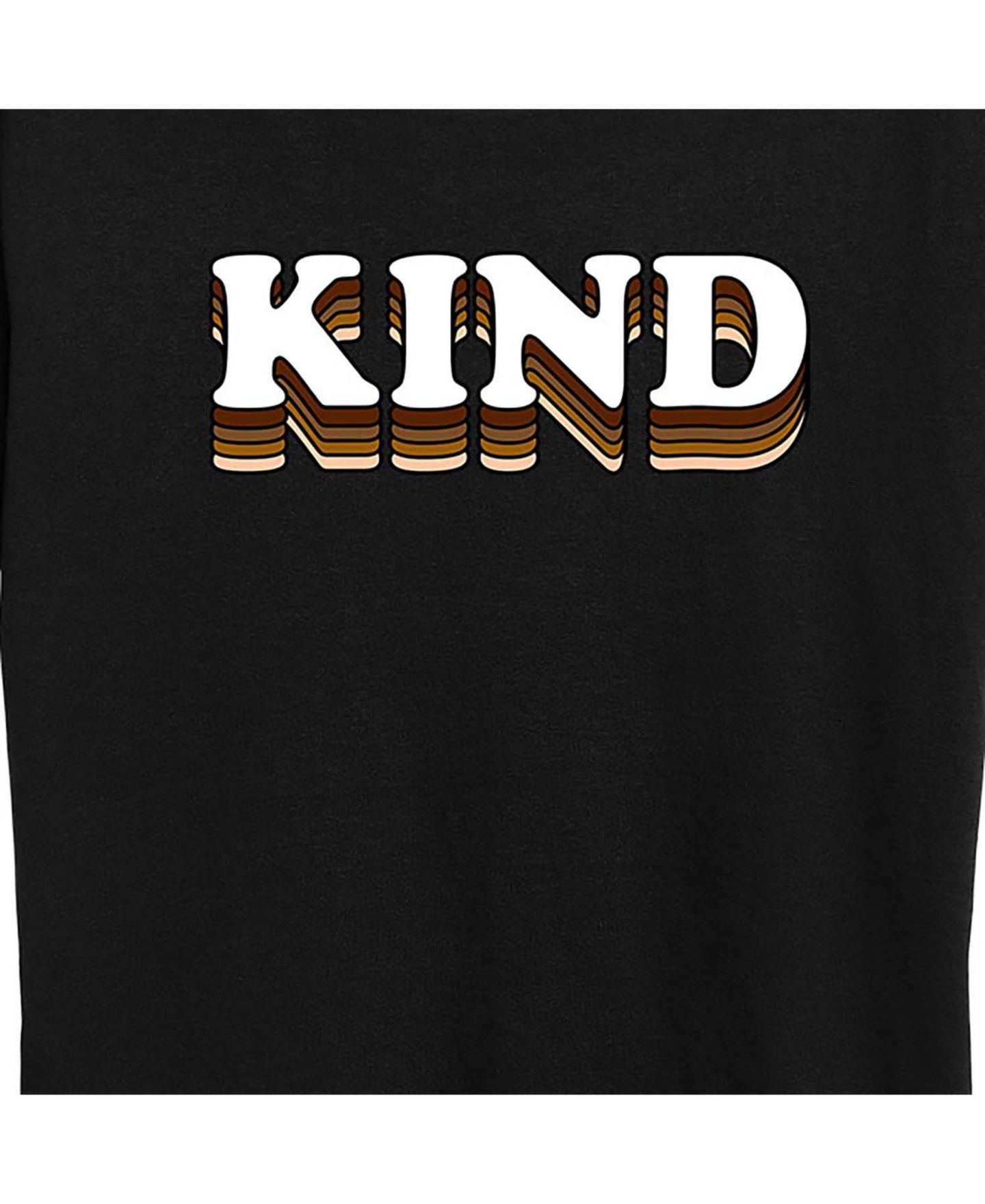 Женская футболка Hybrid Apparel Trendy Plus Size Kind Graphic Short Sleeve, цвет: Чёрный — фото 3