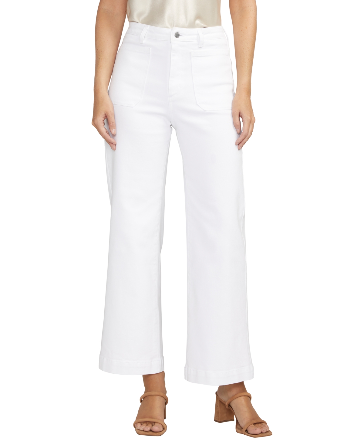 Shop Silver Jeans Co. Women's High Rise Wide Leg Pants In White