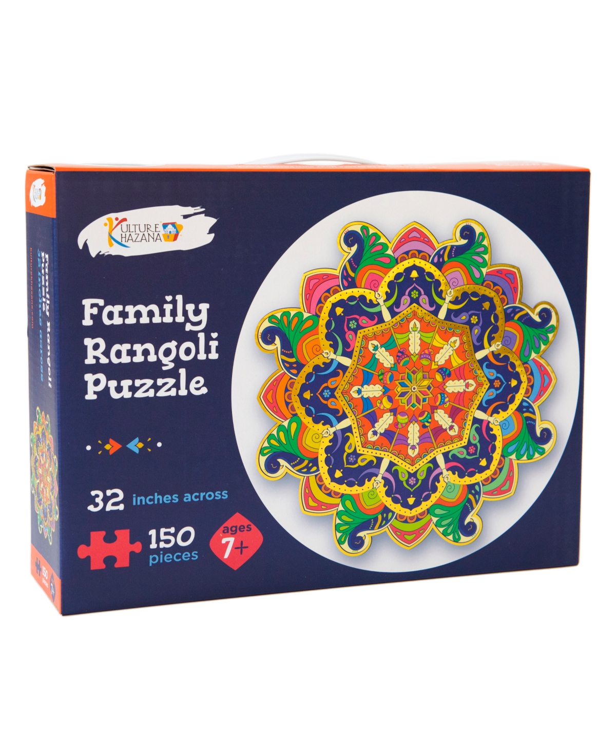 Shop Kulture Khazana Family Rangoli Diwali Holi Floor Puzzle, 150 Pieces In Mutli