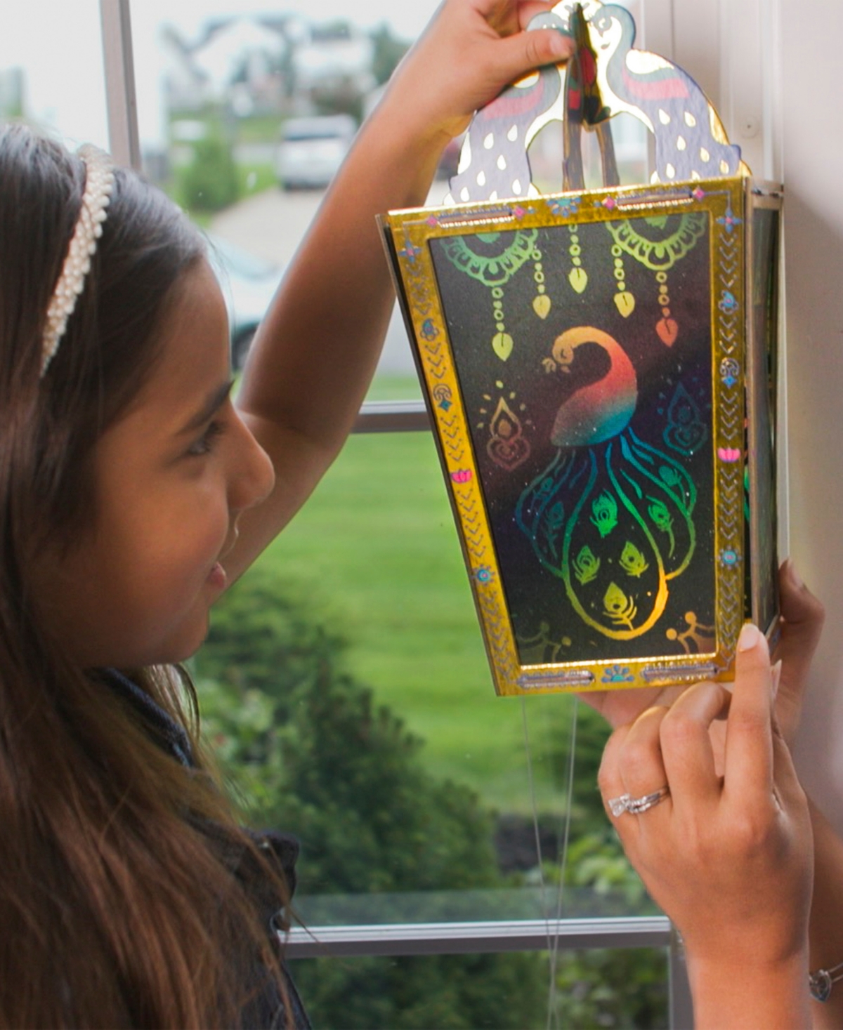 Shop Kulture Khazana Rangoli Mandala Scratch Art Lantern Kit In Mutli
