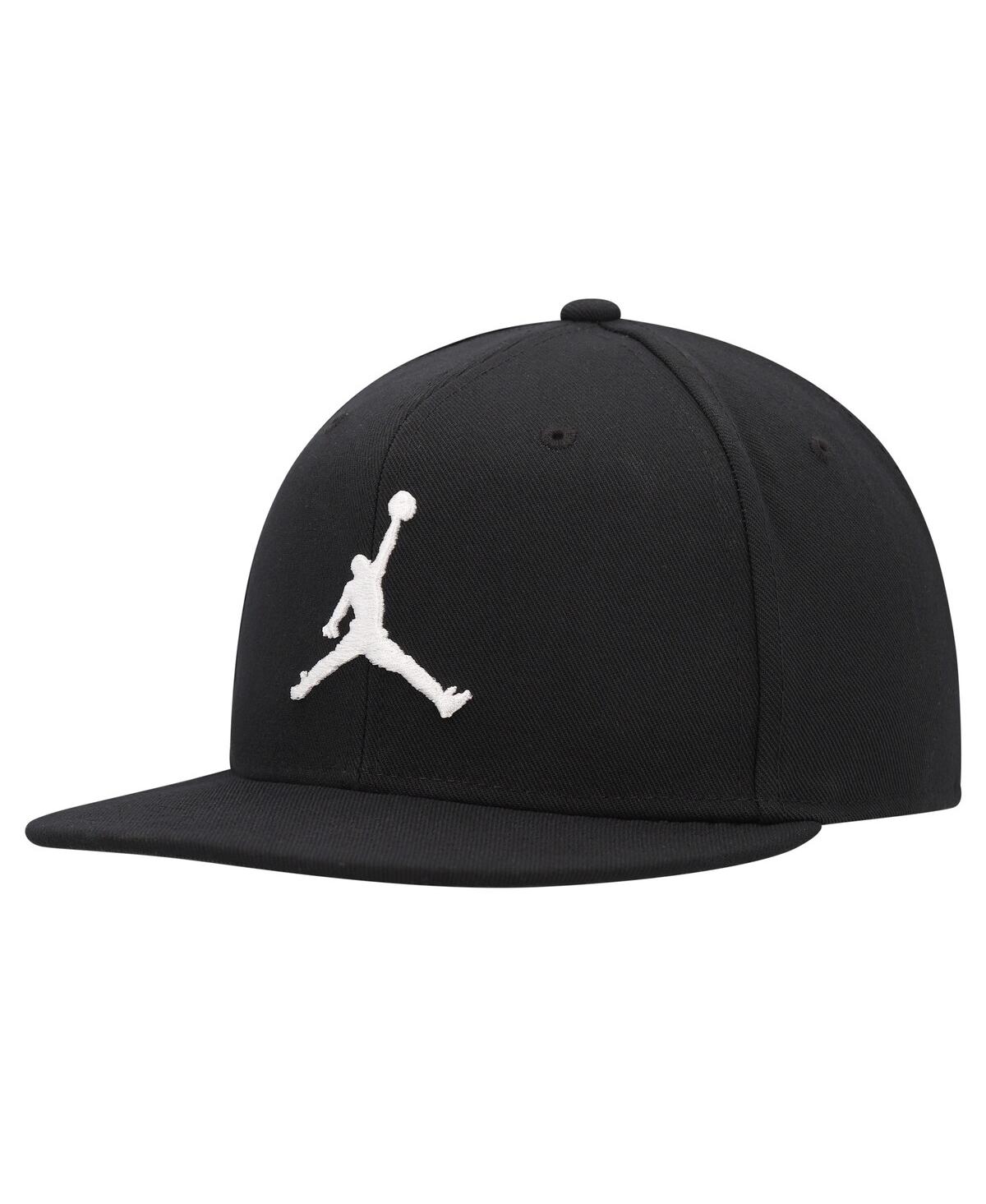 Men's Jordan Black Pro Jumpman Snapback Hat - Black