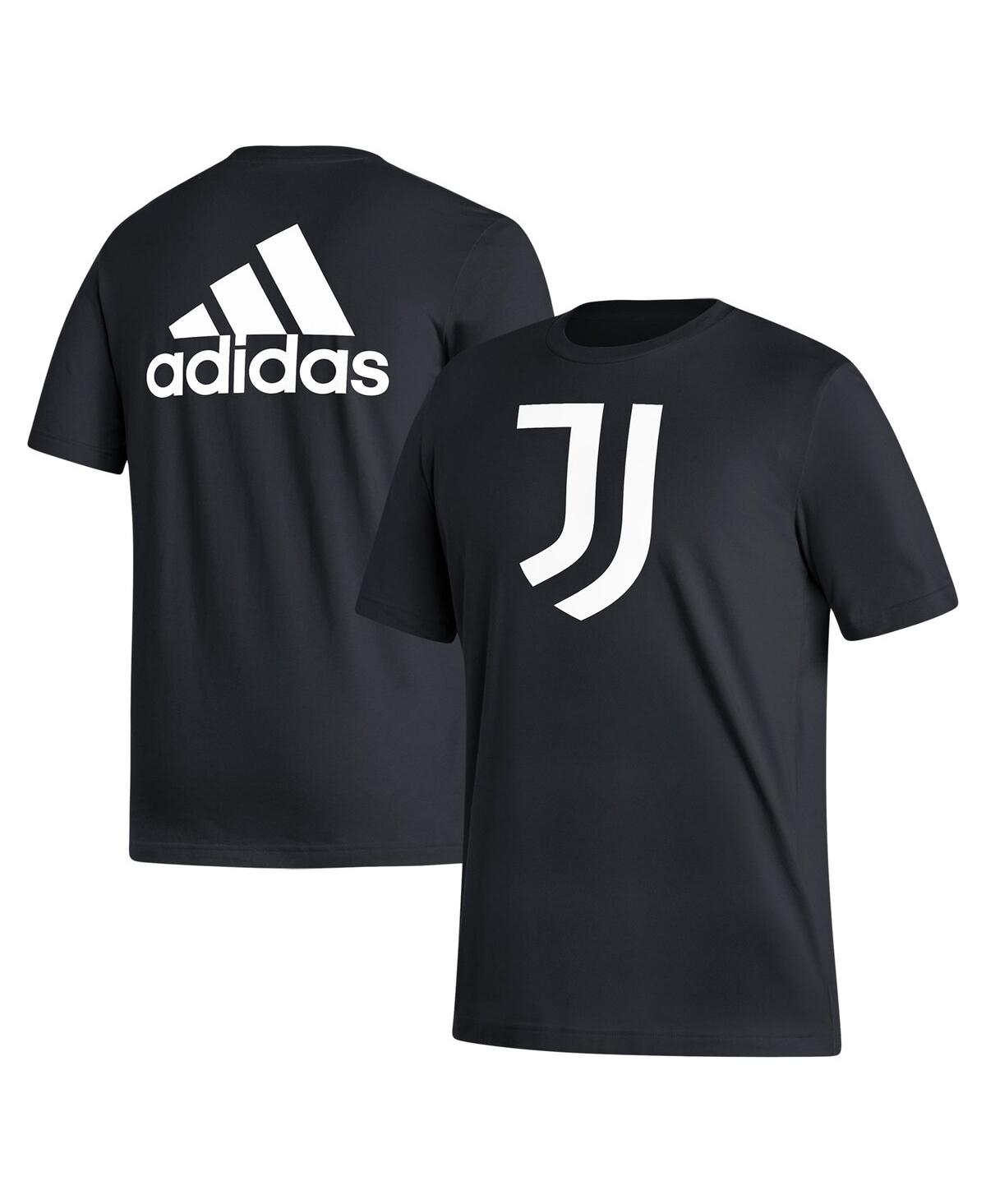 Shop Adidas Originals Men's Adidas Black Juventus Three-stripe T-shirt