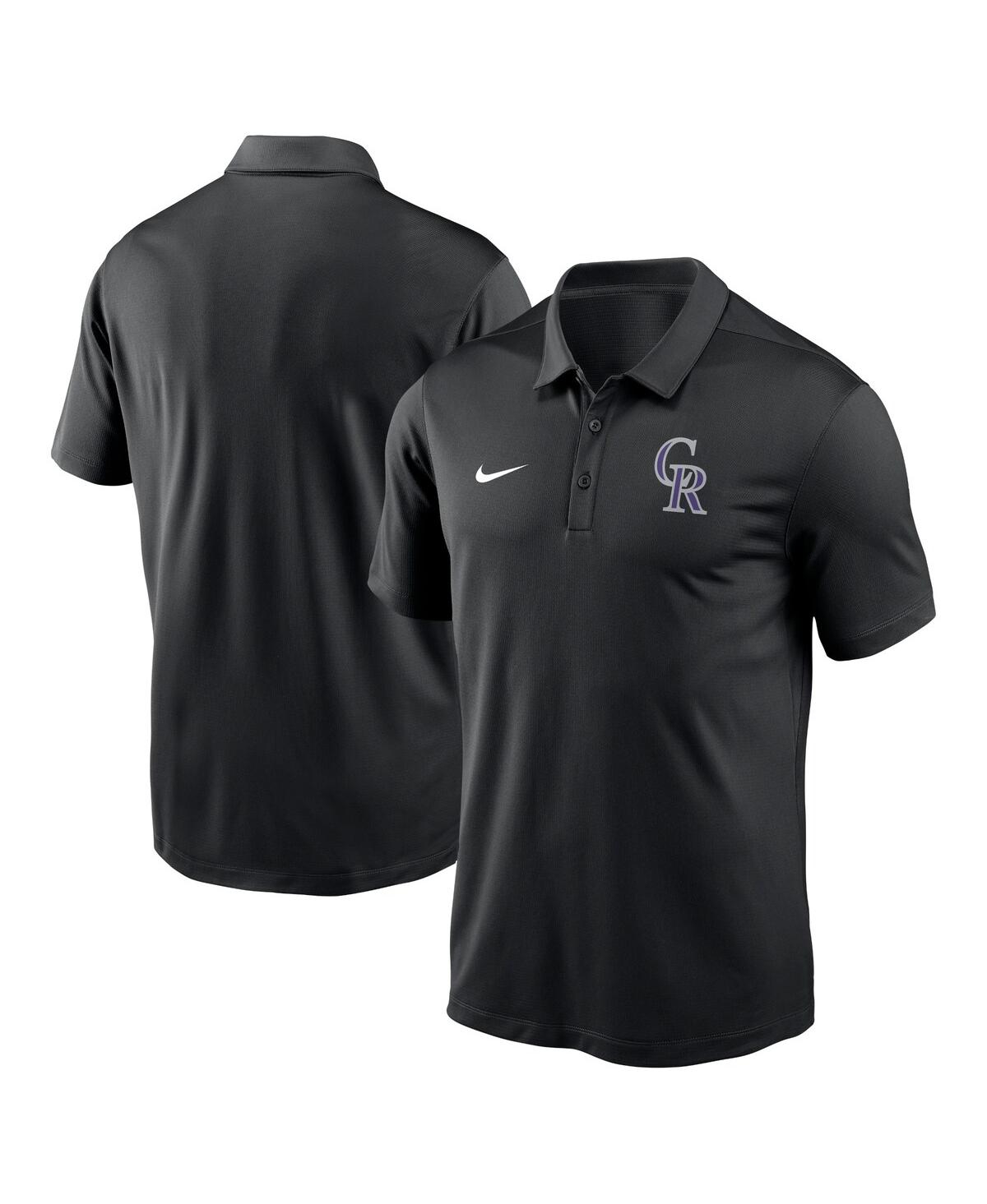 Men's Nike Black Colorado Rockies Agility Performance Polo Shirt - Black
