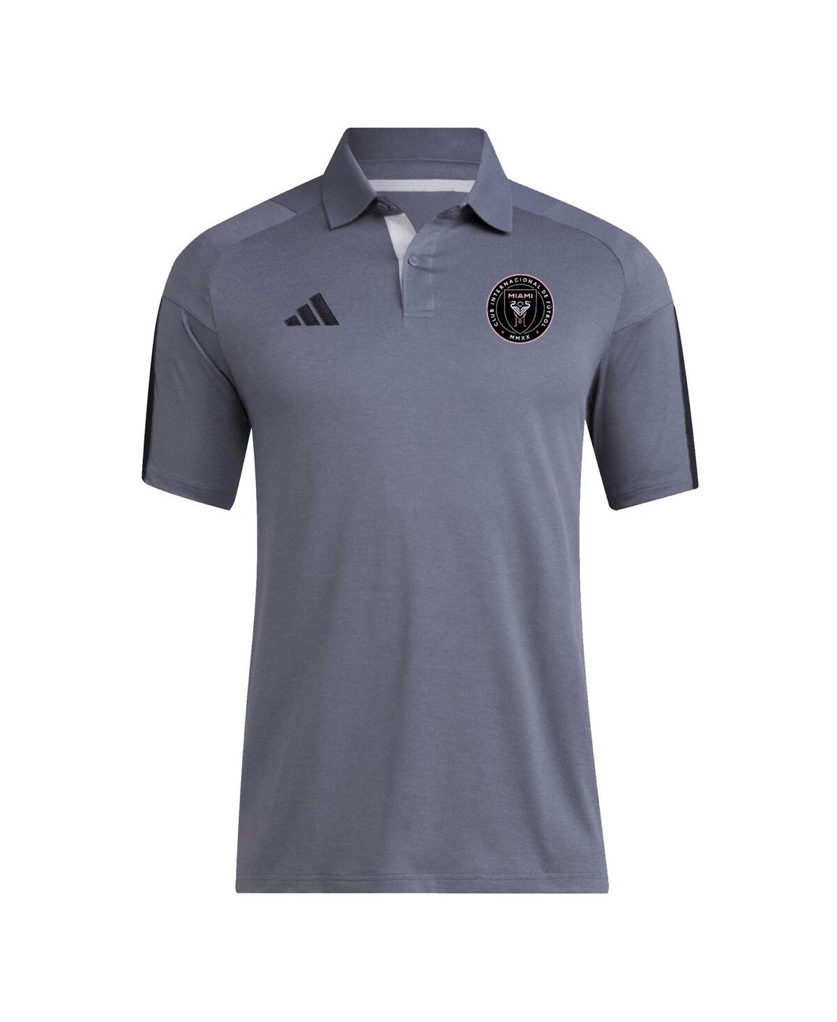 Shop Adidas Originals Men's Adidas Gray Inter Miami Cf 2024 Training Polo Shirt