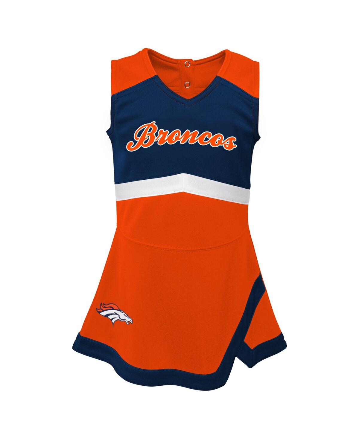 Shop Outerstuff Girls Toddler Orange Denver Broncos Cheer Captain Dress With Bloomers