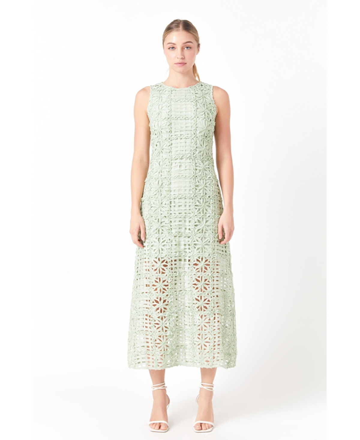 endless rose Women's Textured Sleeveless Maxi Dress