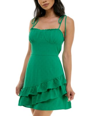 Speechless - Juniors' Ruffled Sleeveless Sheath Dress