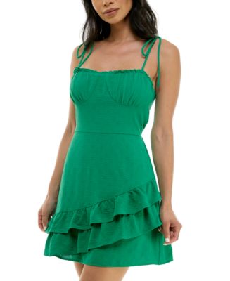 Speechless Juniors' Ruffled Sleeveless Sheath Dress - Macy's