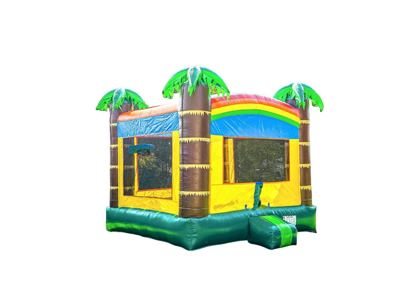 Детская игрушка HERO Kiddo Safari Commercial-Grade Bounce House with Basketball Hoop, Capacity 6, Ages 3+, цвет: Коричневый — фото 1