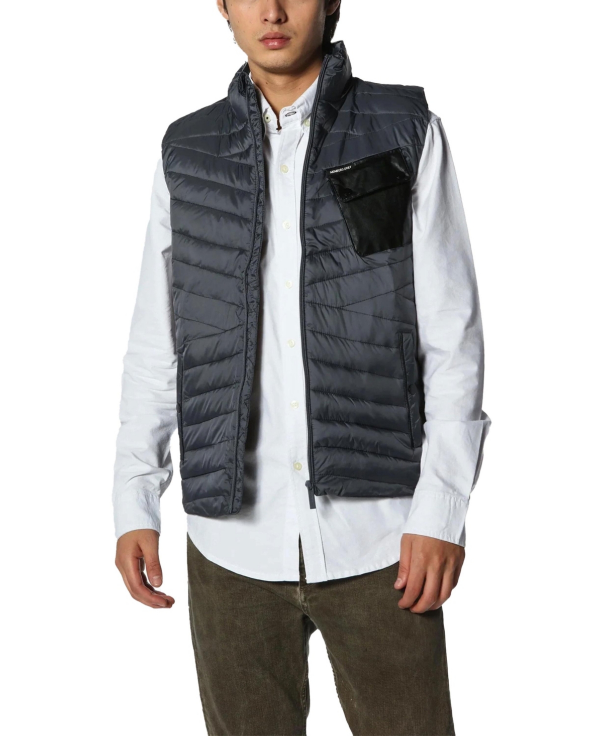 Men's Puffer Vest Jacket - Charcoal