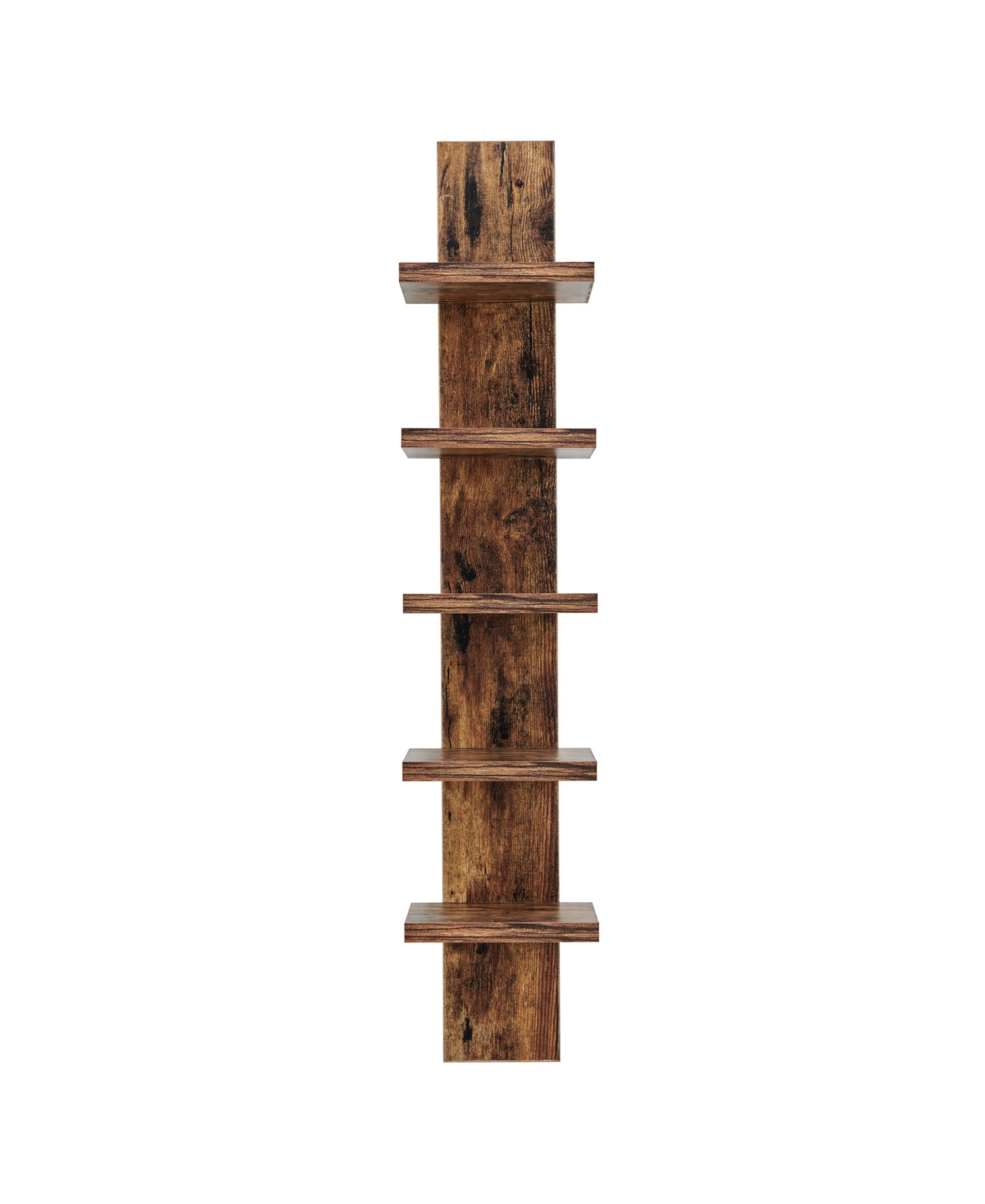Utility Column Spine Wall Shelves, Pine - Brown