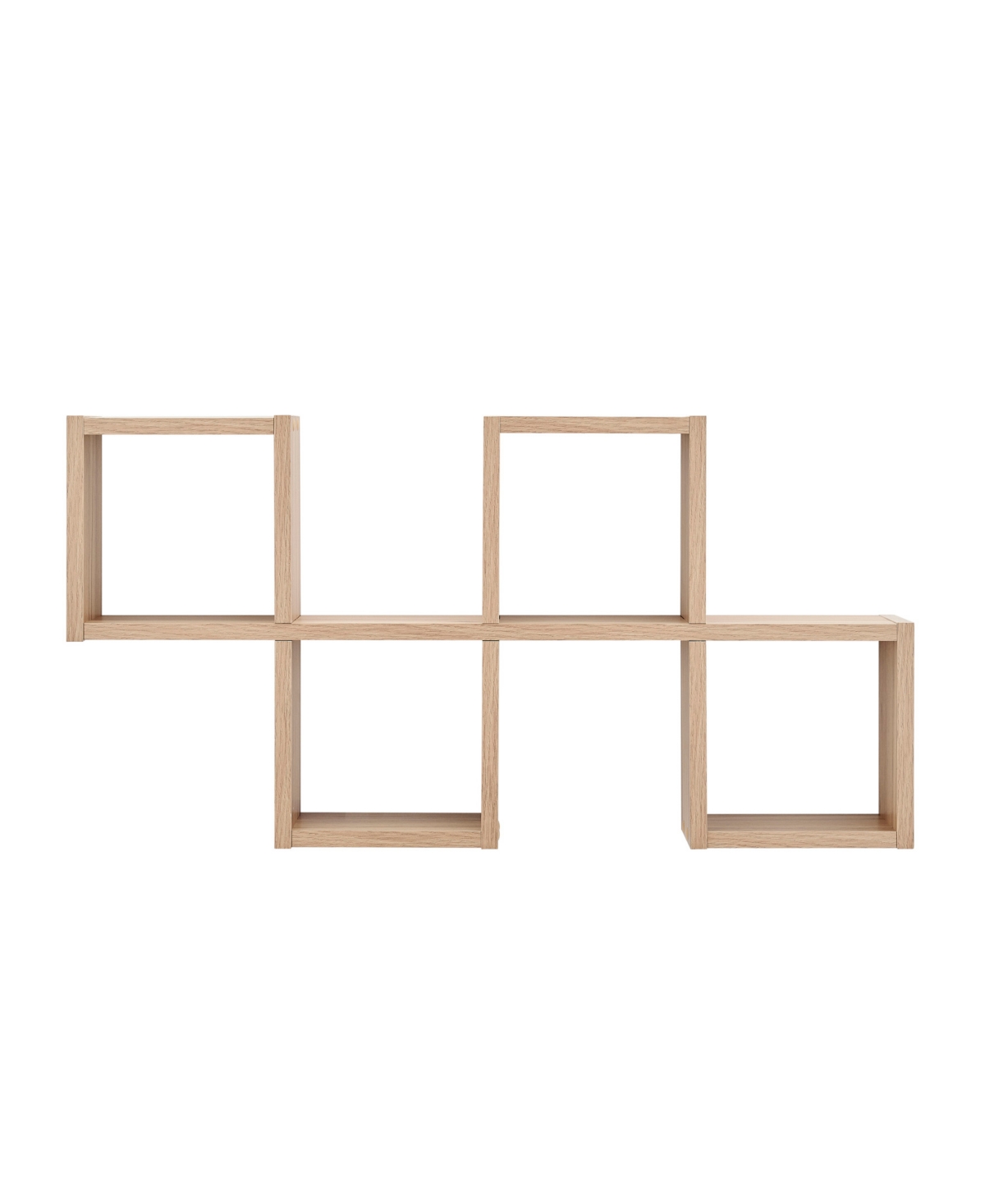 Cubby Chessboard Wall Shelf, Horizontal or Vertical - Chestnut