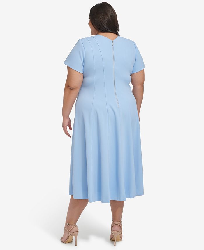 Calvin klein fit and clearance flare dress plus size