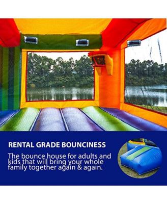 HeroKiddo Sports Commercial Grade Bounce House for Kids and Adults (with Blower), Basketball Hoop, Outdoor Indoor, Birthday Party, Rental Quality, Big Inflatable, All Seasons