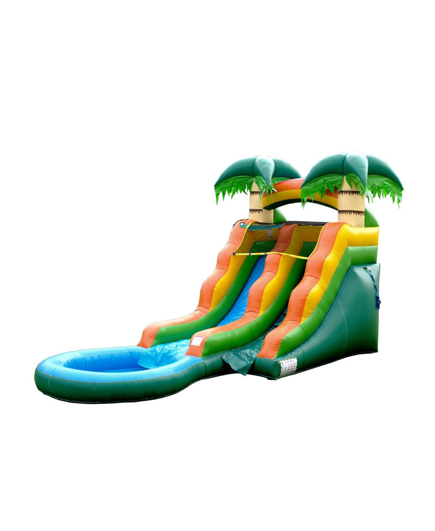 Детская игрушка HERO Kiddo Summer Breeze 13-Foot Vinyl Wet Dry Commercial Grade Water Slide with Pool, Ages 3+, цвет: Оранжевый — фото 1