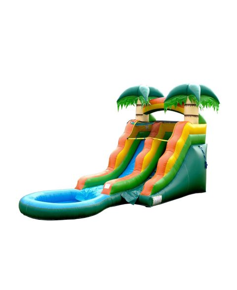 Детская игрушка HERO Kiddo Summer Breeze 13-Foot Vinyl Wet Dry Commercial Grade Water Slide with Pool, Ages 3+, цвет: Оранжевый