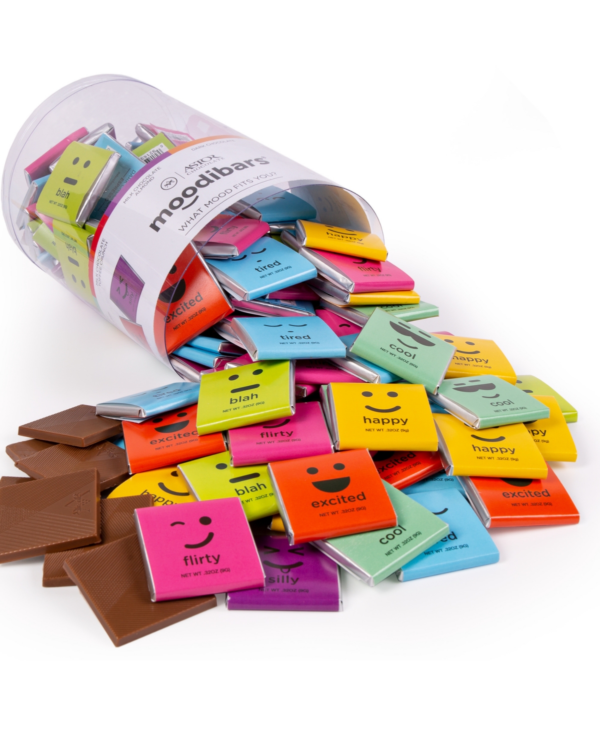 Astor Chocolate "the Tub" Moodi Tub Of Gourmet Belgian Chocolate Squares Gift Set, 120 Pieces In No Color
