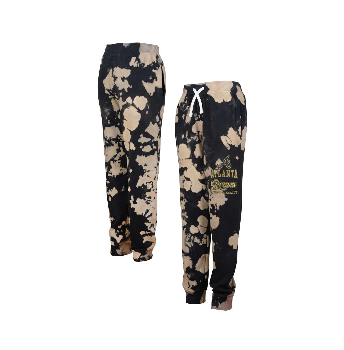 Брюки Outerstuff Black Distressed Atlanta Braves Lose Yourself Fleece для мальчиков — фото 1