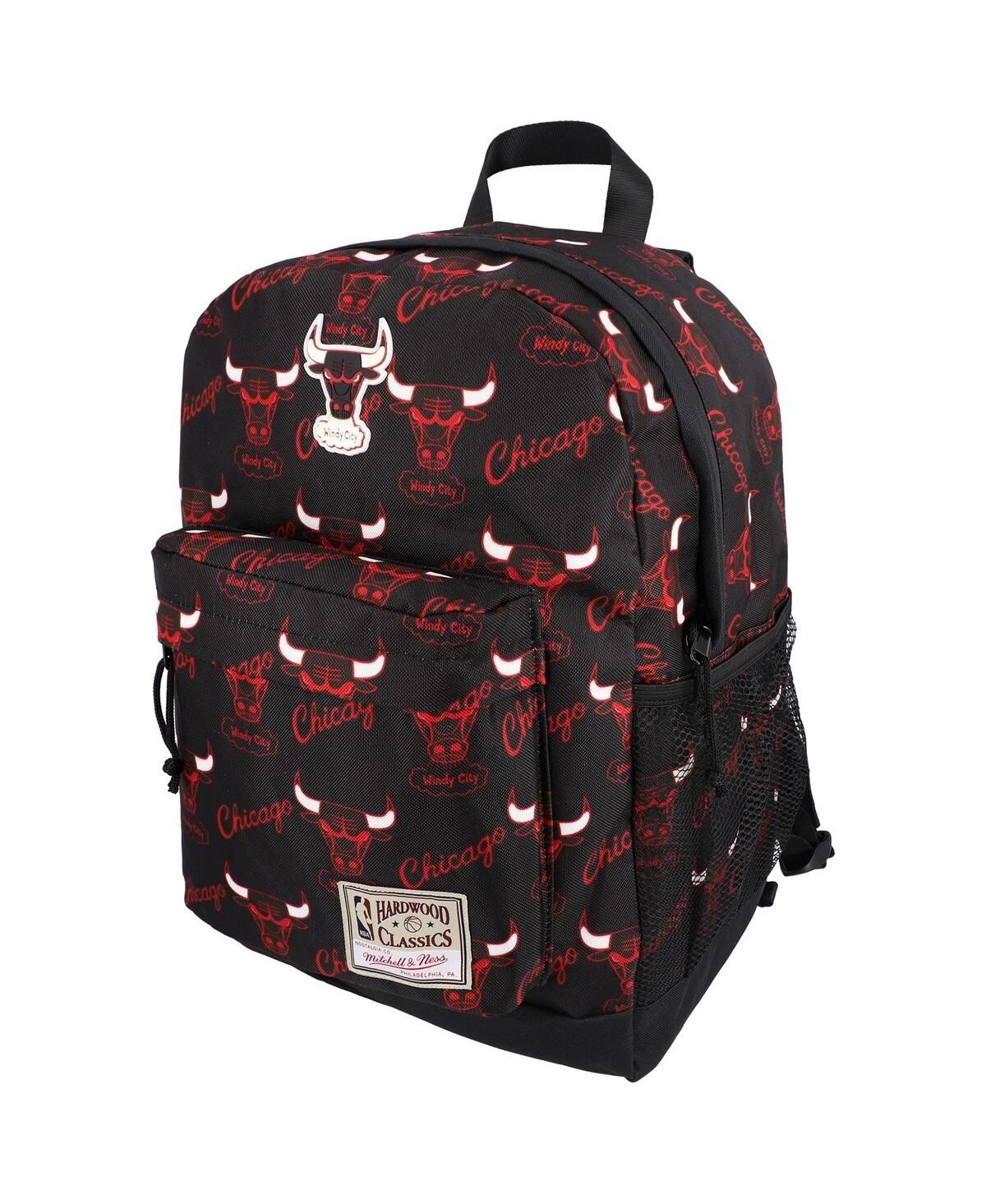 Shop Mitchell & Ness Men's And Women's  Chicago Bulls Distressed Hardwood Classics Team Logo Backpack In Black