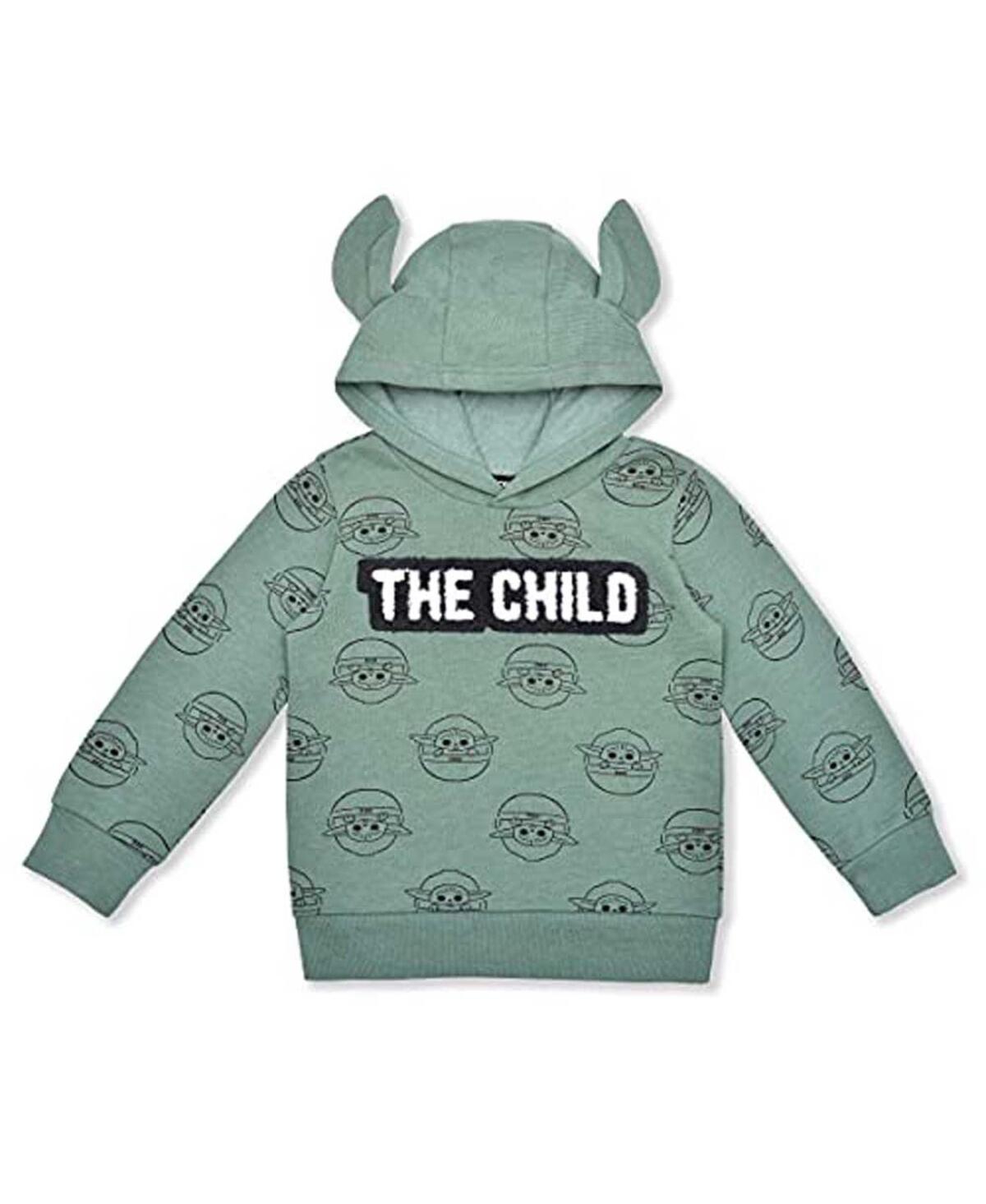 Shop Children's Apparel Network Little Boys And Girls Grogu Green The Mandalorian Tie-dye Pullover Hoodie