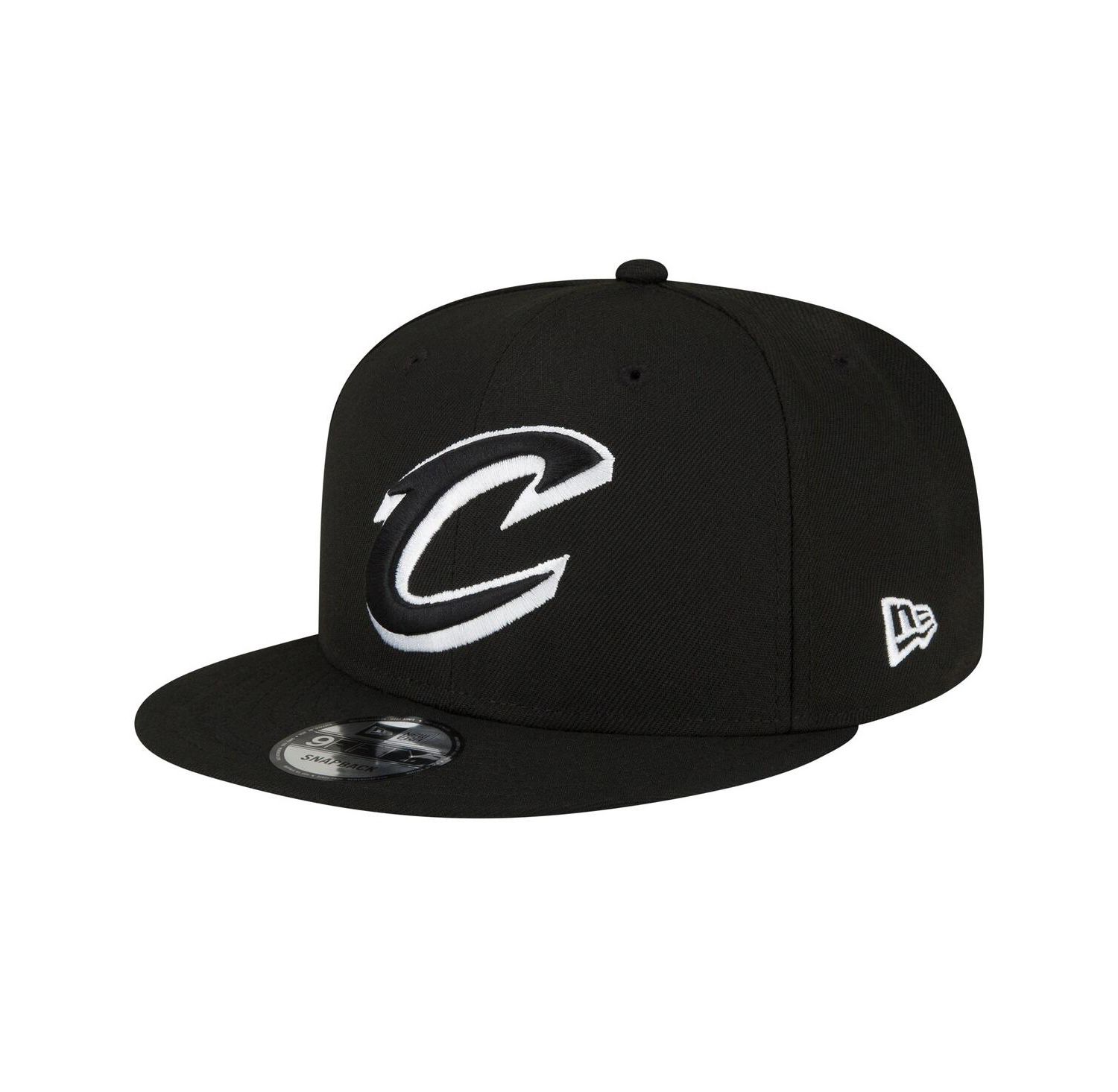 Men's Cleveland Cavaliers Black and White 9FIFTY Snapback Hat
