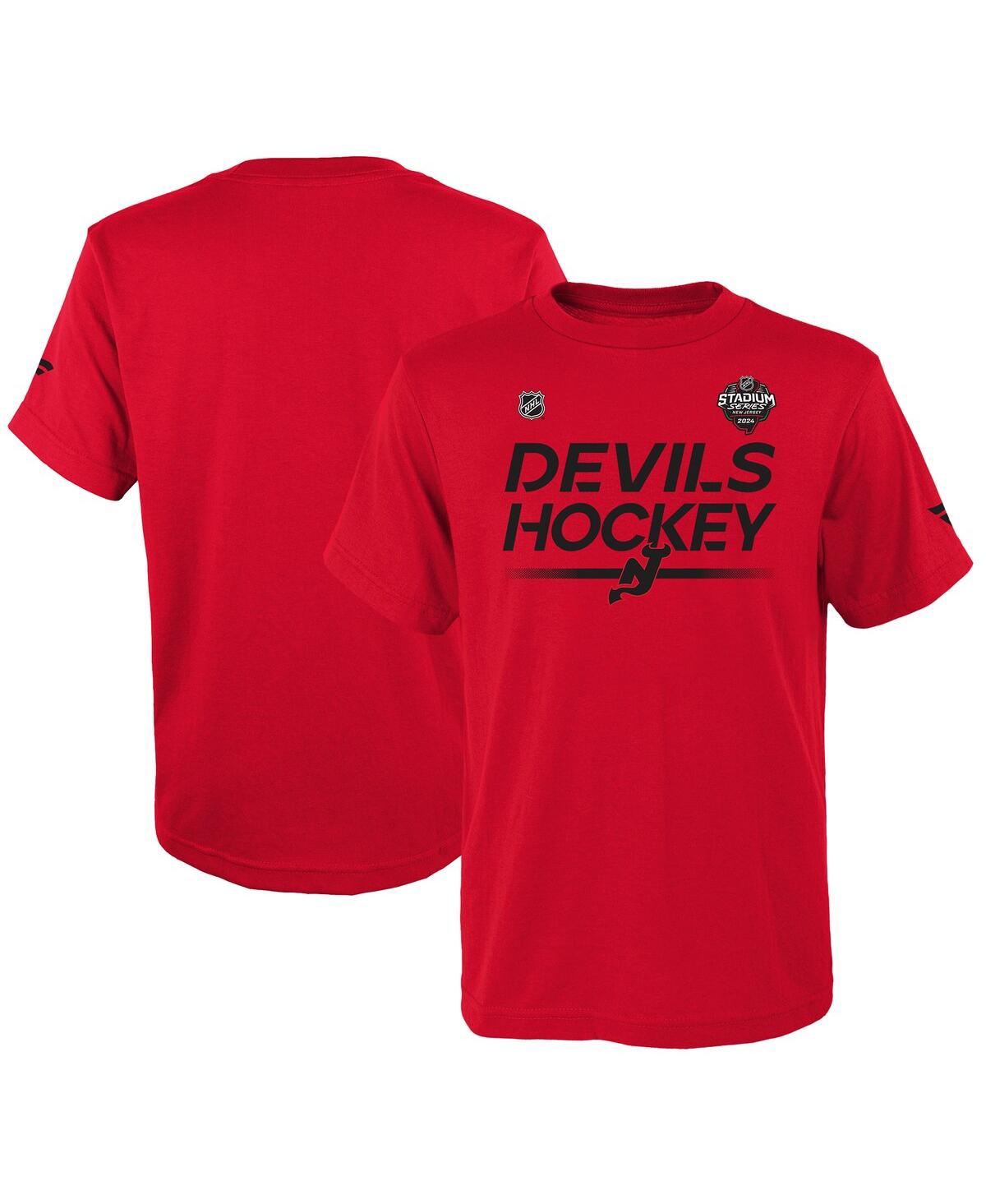 Shop Outerstuff Big Boys Red New Jersey Devils 2024 Nhl Stadium Series Locker Room T-shirt