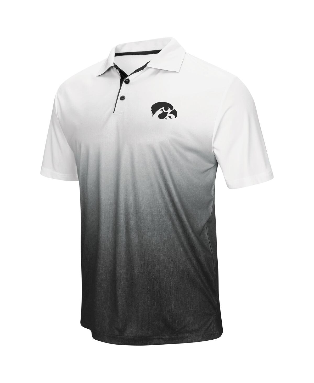 Colosseum Men's Heather Gray Iowa Hawkeyes Magic Team Logo Polo Shirt In Heathered Gray