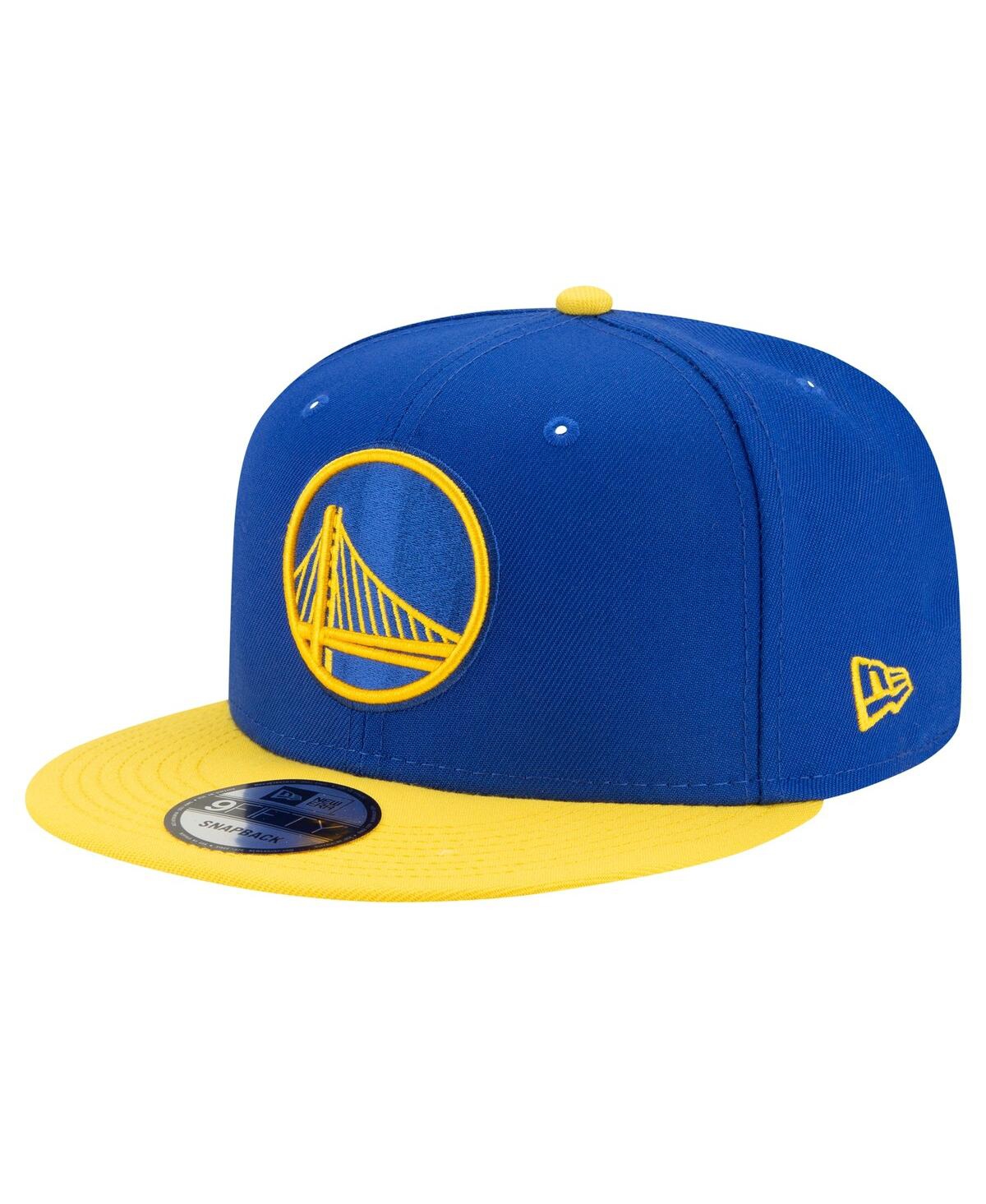 New Era Men's  Royal, Gold Golden State Warriors Official Team Color 2tone 9fifty Snapback Hat In Royal,gold