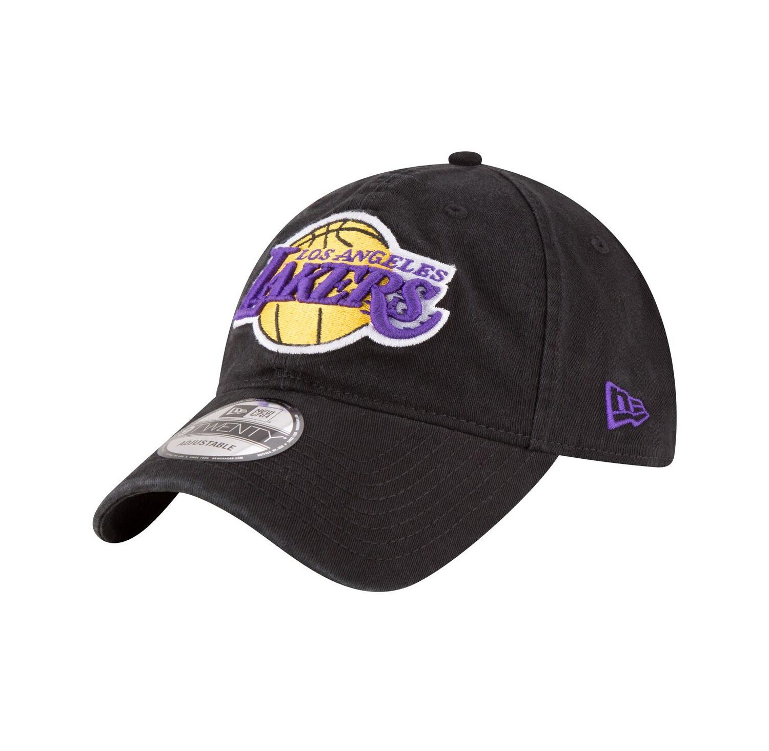 Men's Black Los Angeles Lakers Team 2.0 9TWENTY Adjustable Hat