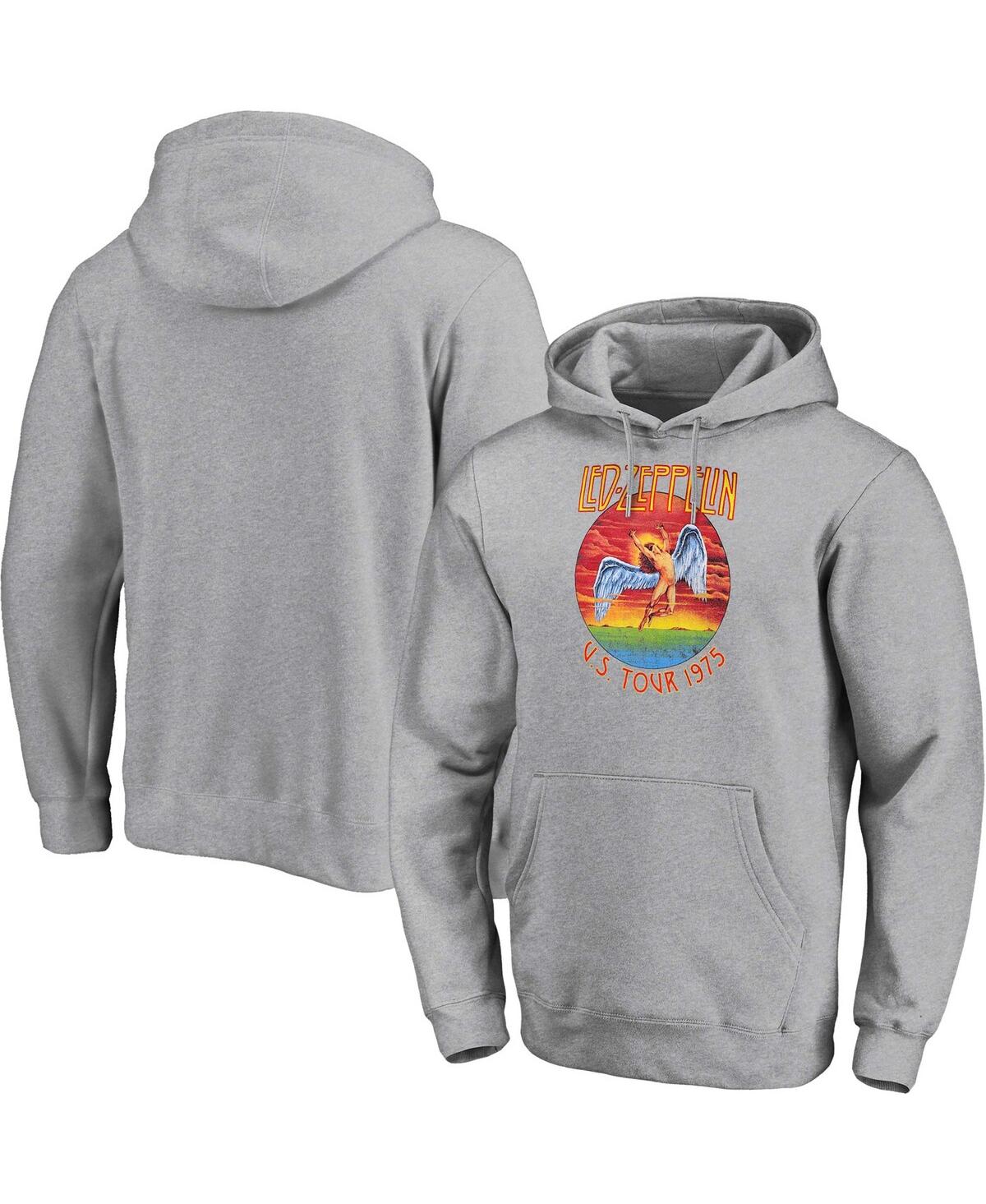 Men's and Women's Led Zeppelin Heather Gray Graphic Pullover Hoodie - Heather Gray