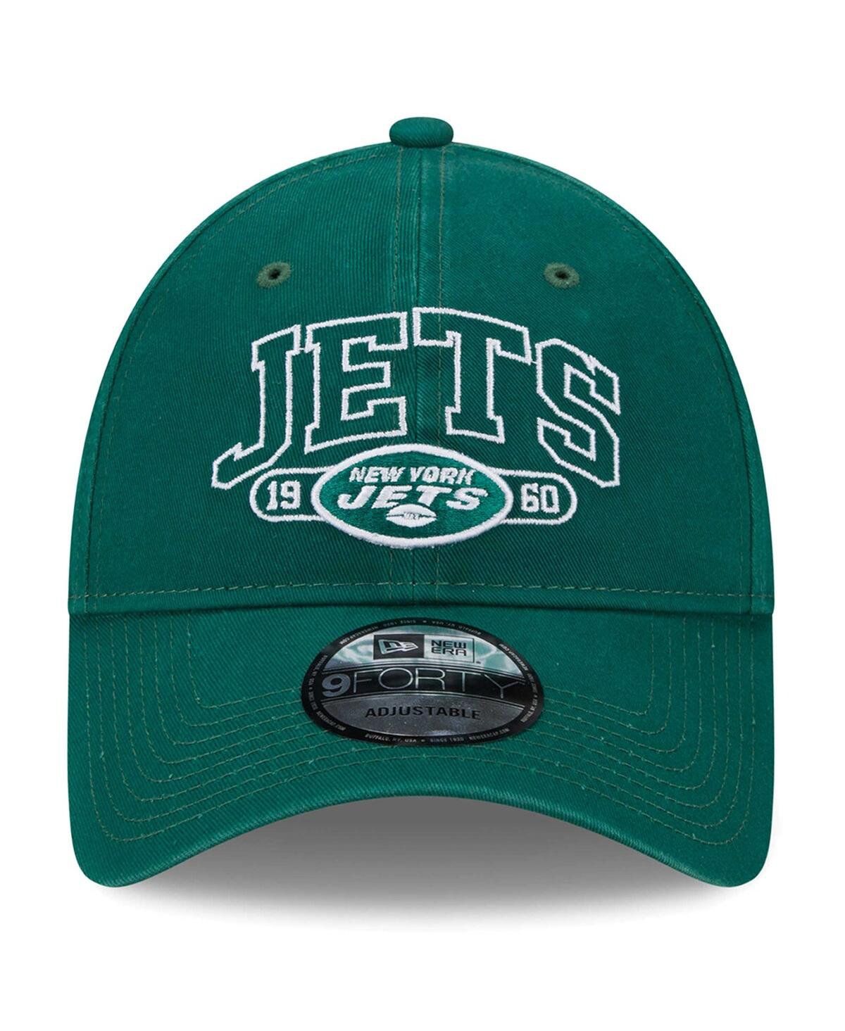 New Era Youth Boys  Green New York Jets Outline 9forty Adjustable Hat In Green