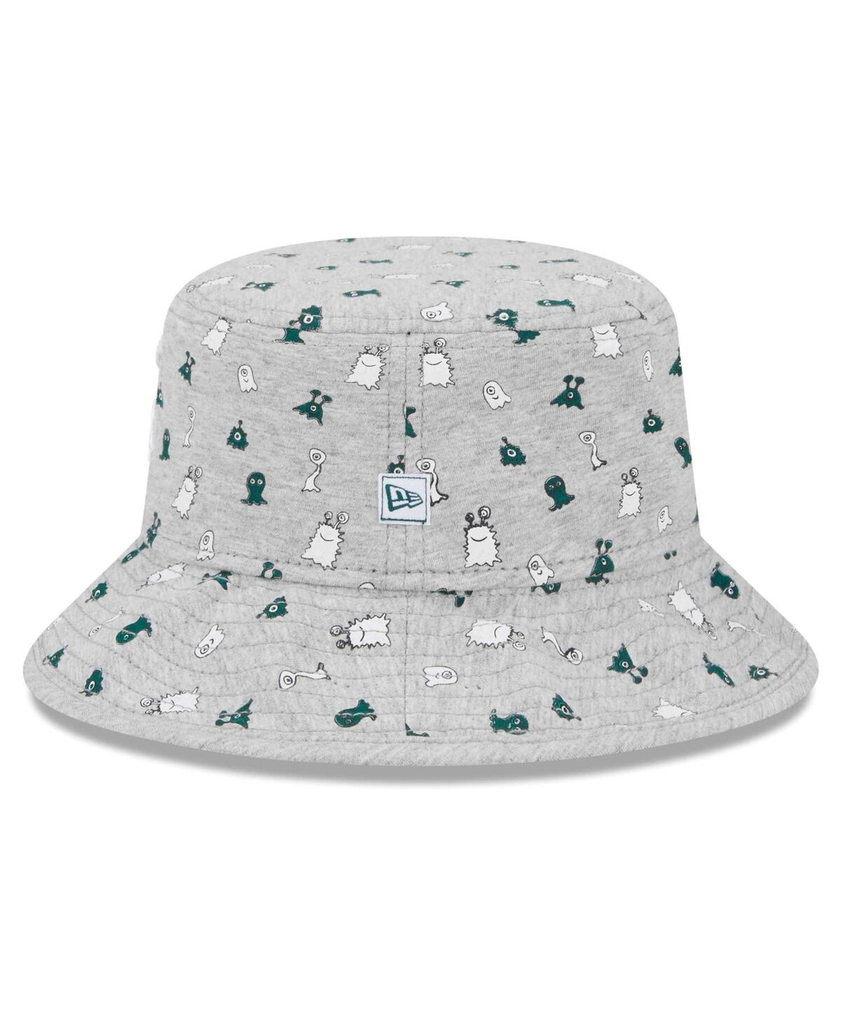 NEW ERA TODDLER BOYS AND GIRLS NEW ERA HEATHER GRAY MICHIGAN STATE SPARTANS CRITTER BUCKET HAT 