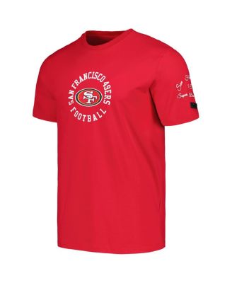 Men's Scarlet San Francisco 49ers Hybrid T-shirt