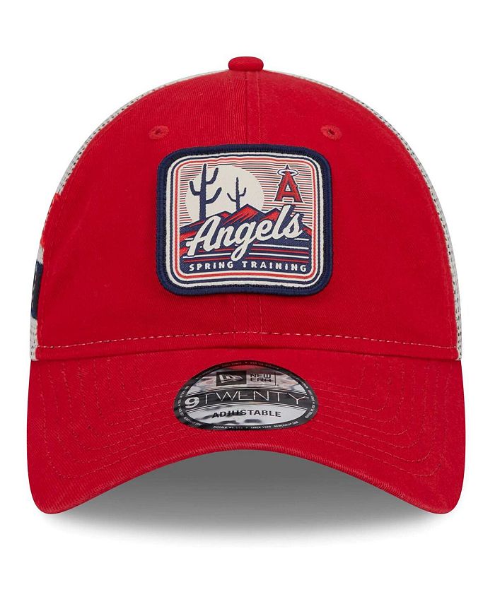 New Era Men's Red, White Los Angeles Angels Spring Training Striped