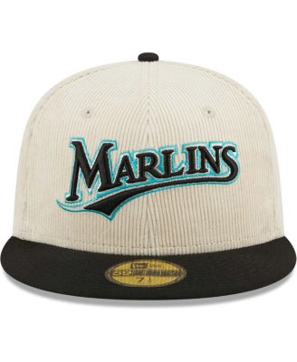 Men's White Florida Marlins Cooperstown Collection Corduroy Classic 59FIFTY Fitted Hat