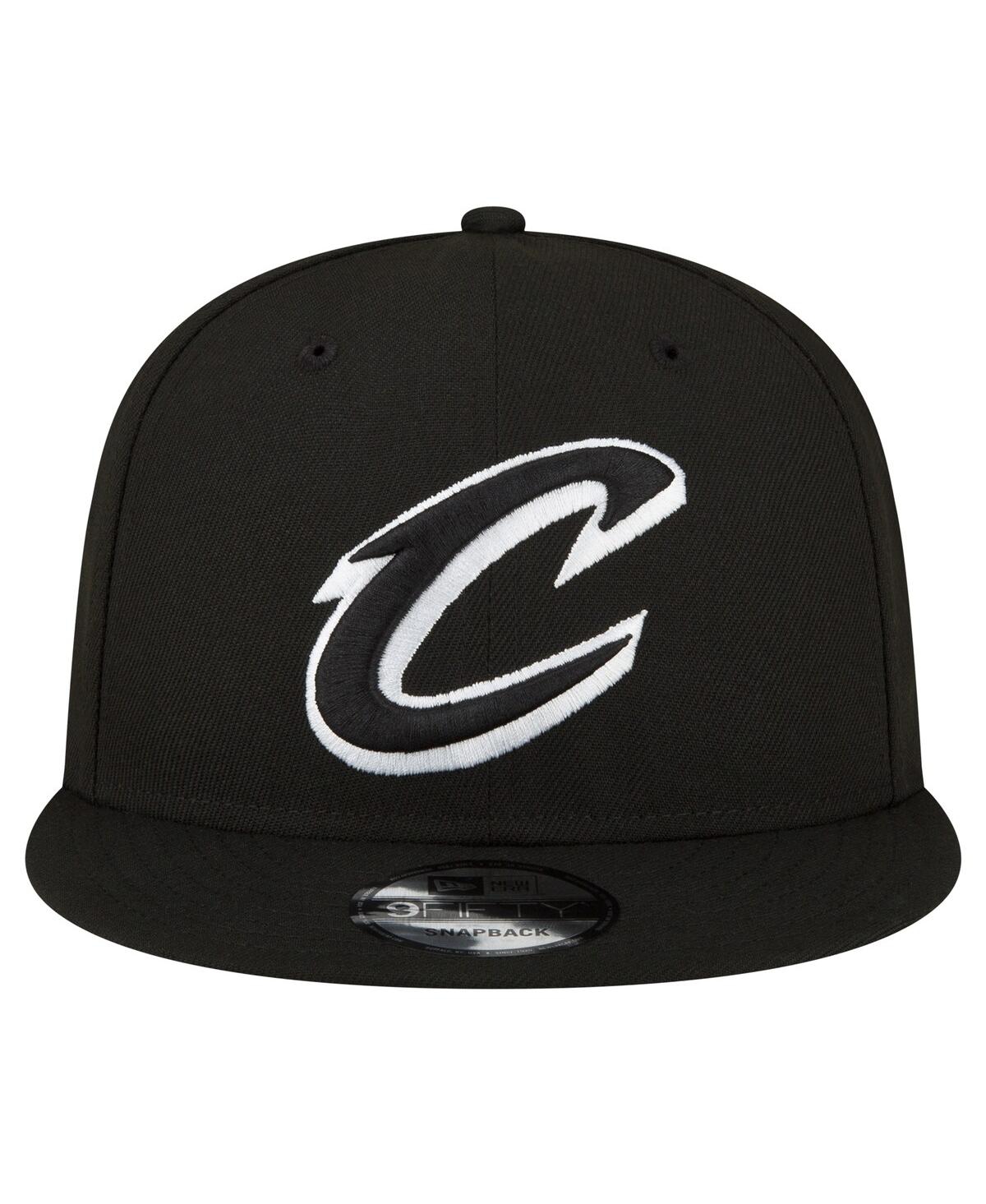 New Era Men's Black Cleveland Cavaliers Evergreen 9fifty Trucker Snapback Hat In Black