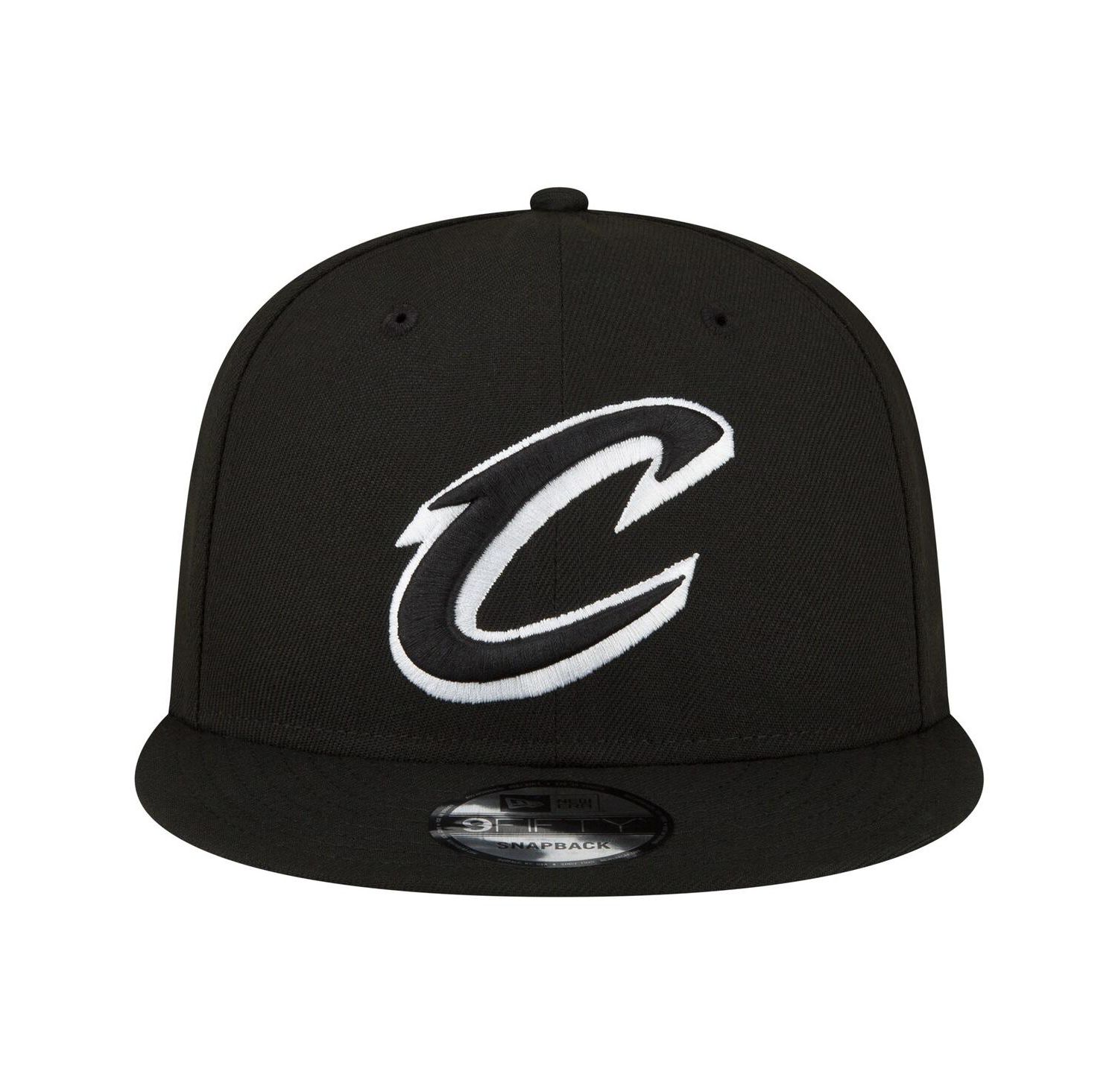 Men's Cleveland Cavaliers Black and White 9FIFTY Snapback Hat