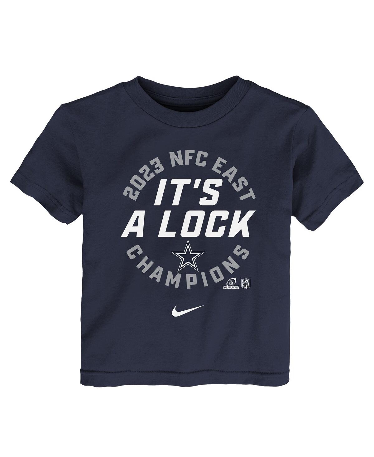 Shop Nike Toddler Boys And Girls  Navy Dallas Cowboys 2023 Nfc East Division Champions Locker Room Trophy