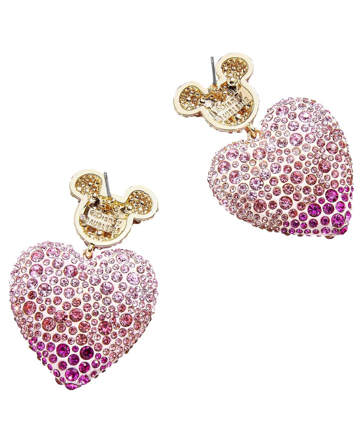 Shop Baublebar Women's  Mickey Mouse Heart Earrings In Pink