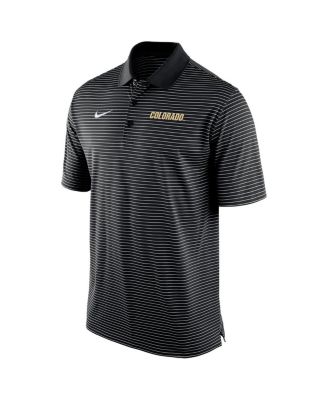 Men's Black Colorado Buffaloes Stadium Stripe Performance Team Polo Shirt